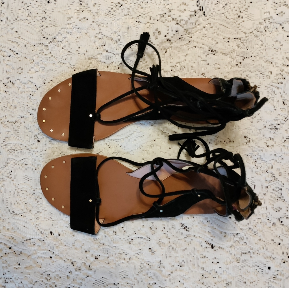 Madewell Black Gladiator Sandals Size 7